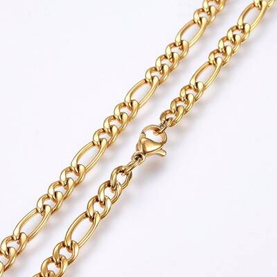 304 Stainless Steel Figaro Chain Necklaces