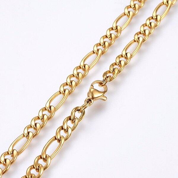 304 Stainless Steel Figaro Chain Necklaces