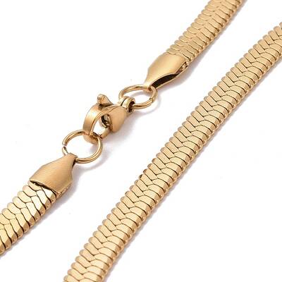 PVD Vacuum Plating 304 Stainless Steel Snake Chains Necklaces