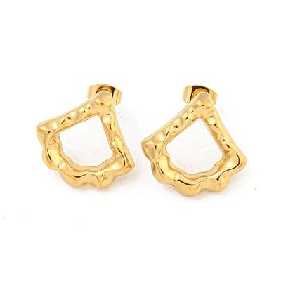 Fan 304 Stainless Steel Ear Studs