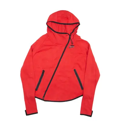 NIKE Hoodie Red Full Zip Womens XS