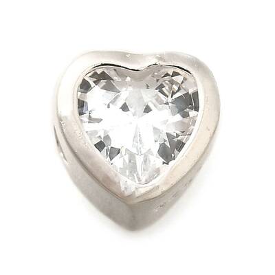925 Sterling Silver Cubic Zirconia Beads