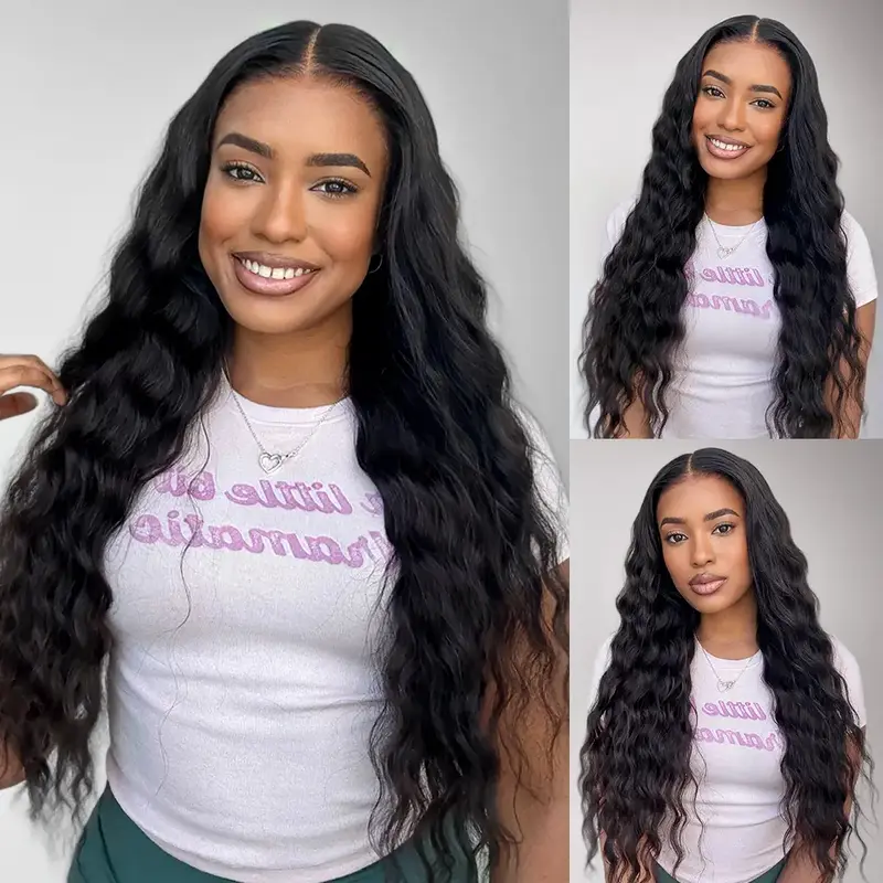 [Boho Curly] Megalook Flowy Bohemian Curls Wig Glueless 13x6 Lace Frontal Wig Ear To Ear Pre-plucked Natural Hairline Natural...
