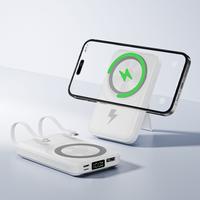 ARTCYBER Foldable Magnetic 10000mAh Powerhouse β Hidden Stand & Dual Cable System, Charge 5 Devices at Once β Shared Powe...