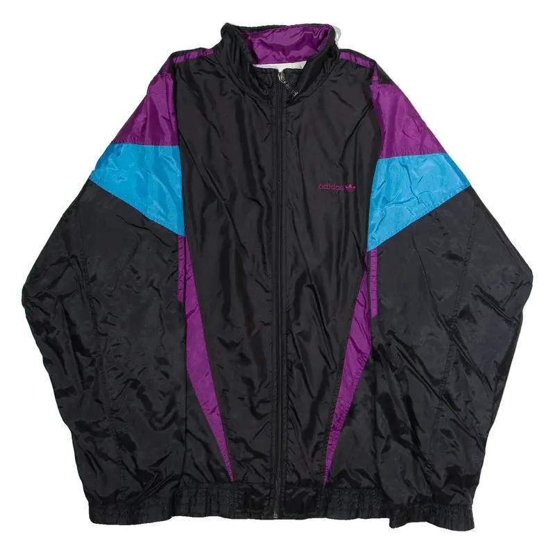 ADIDAS ORIGINALS Schutzengesellschaft Altdorf Mens Shell Jacket Black Nylon 90s M