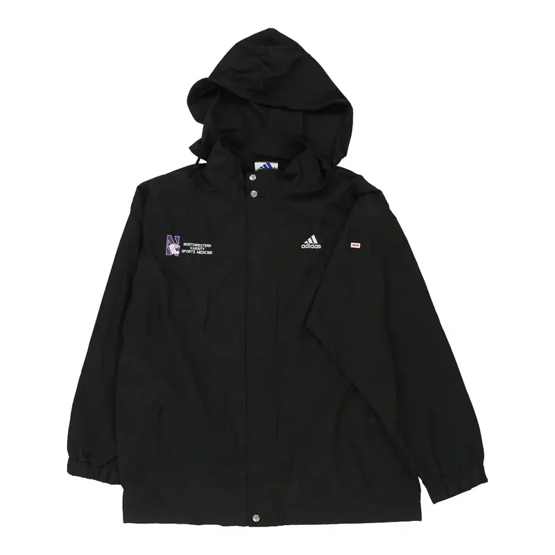 Adidas Jacket - Large Black Polyester