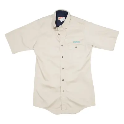 Worker Shirt Beige Short Sleeve Mens S