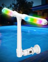 POOLHOUR Pool Fountain with Lights for Above Ground Pools, 360° Adjustable Water Sprinkler Dual High-Pressure Spray, Remote-...