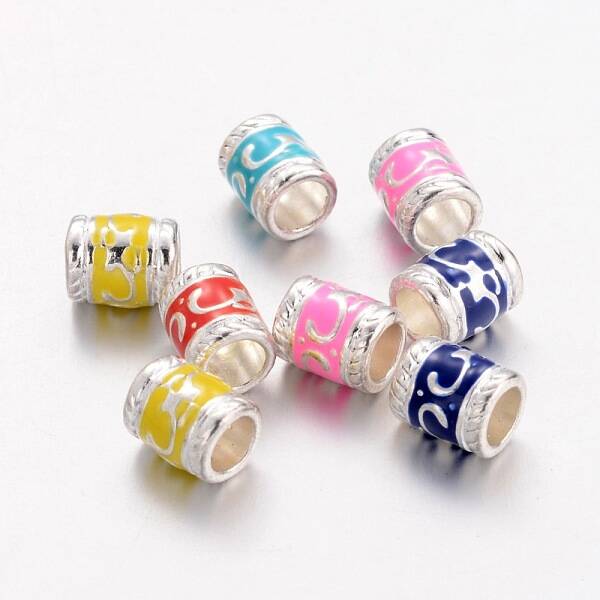 Enamel Alloy European Beads