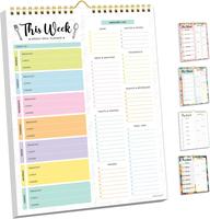 Weekly Meal Planner with Grocery List, 52 Tear-Off Sheets, 8.5x11in Meal Prep Planner, Detailed Weekly Menu Planner Notepad f...