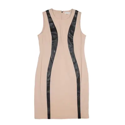 CALVIN KLEIN Pencil Dress Pink Sleeveless Knee Length Womens UK 10