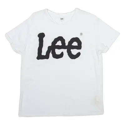 LEE Mens T-Shirt White S