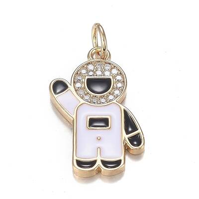 Brass Micro Clear Cubic Zirconia Pendants