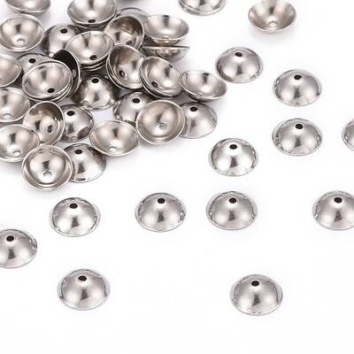 Tarnish Resistant Stainless Steel Bead Caps