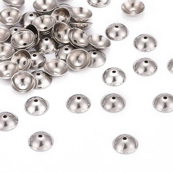 Tarnish Resistant Stainless Steel Bead Caps