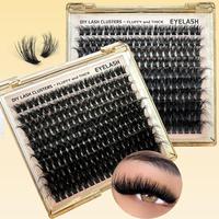 Mixed Length Individual False Eyelashes, 1 Box Natural Look Eyelash Extensions, Self Grafting Curl Eyelashes, Eye Makeup Enha...