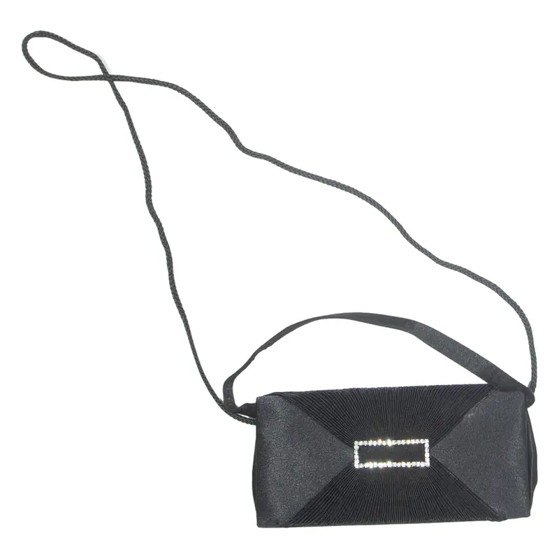 Womens Clutch Bag Black 90s