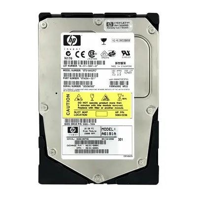 A6191-60001 HP 18.2GB 2Gb/s Fibre Channel 15000 3.5-inch Hard Drive