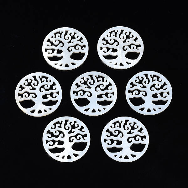 Natural Freshwater Shell Filigree Joiners