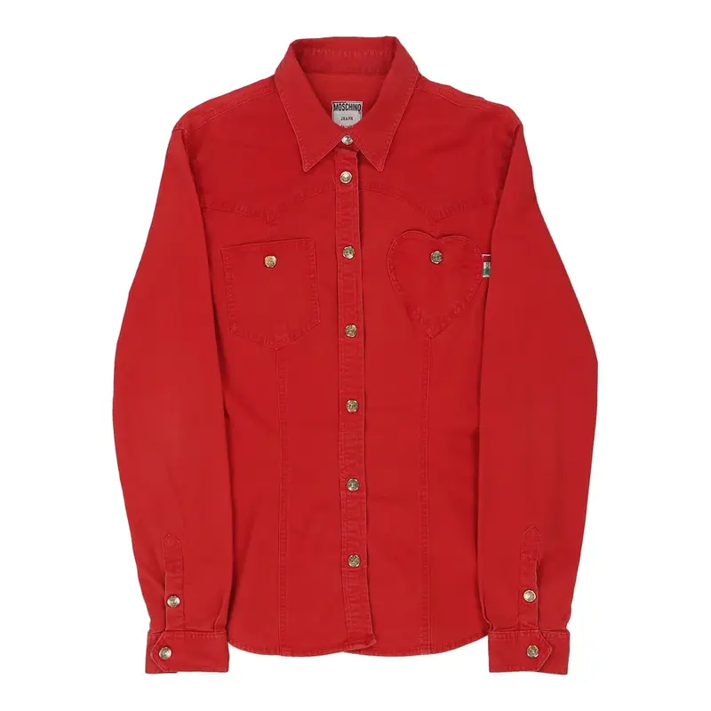 Love Moschino Shirt - Large Red Cotton Blend | Size: large