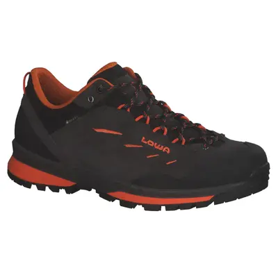 Lowa Delago GTX Lo Suede Textile Men's Lace Up Shoes - Anthracite Flame - Size:US 8.5 Men