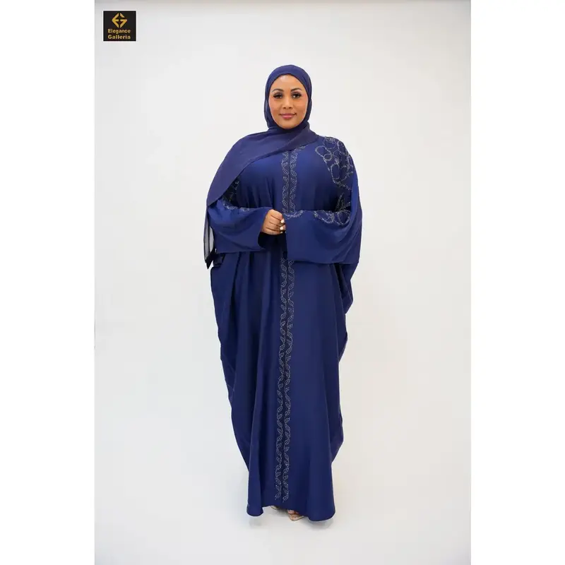 Classic Luxury Farasha Butterfly  Abaya with Embellished Detailing