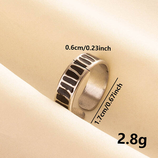 Stylish 304 Stainless Steel Enamel Cuff Ring