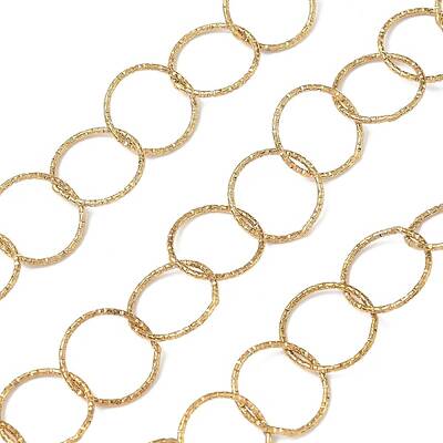 304 Stainless Steel Textured Ring Link Chains