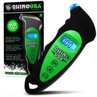 Rhino USA Digital Tire Pressure Gauge 150 PSI, 4 Ranges, Ergonomic Design w/Lighted Nozzle & LCD Backlit Display - Certified ...