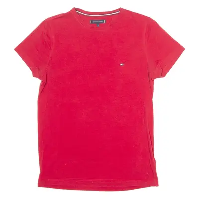 TOMMY HILFIGER Slim Fit Mens T-Shirt Red Crew Neck S