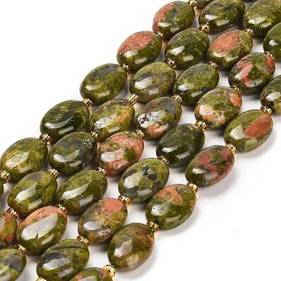 Natural Unakite Beads Strands