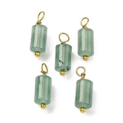 Natural Green Aventurine Cloumn Pendants