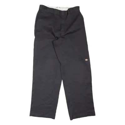 DICKIES Workwear Mens Trousers Black Loose Straight W32 L32