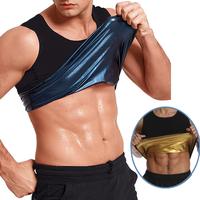 New Men's Sweat Sauna Vest Waist Trainer Fitness Tank Top Slimming Shapewear Corset Gym Exercise Body Shaper Sports Shirt Top