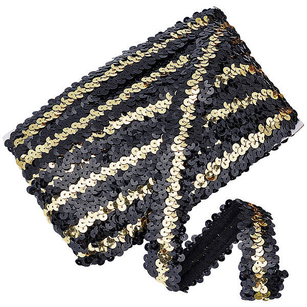 Sparkle Plastic Paillette Elastic Beads