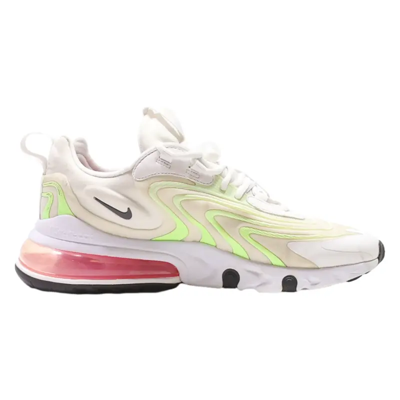 NIKE Air Max 270 React Sneaker Trainers White Canvas Womens UK 8