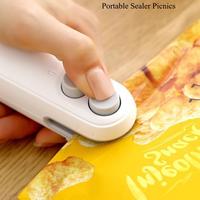 Mini snack bag sealing machine,2 in 1 heat USB rechargeable snack bag selaer,plastic bag resealing machine, keep food fresh. ...