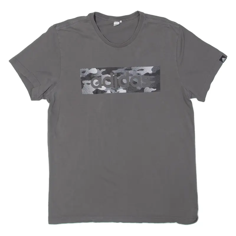ADIDAS Camo Mens T-Shirt Grey M