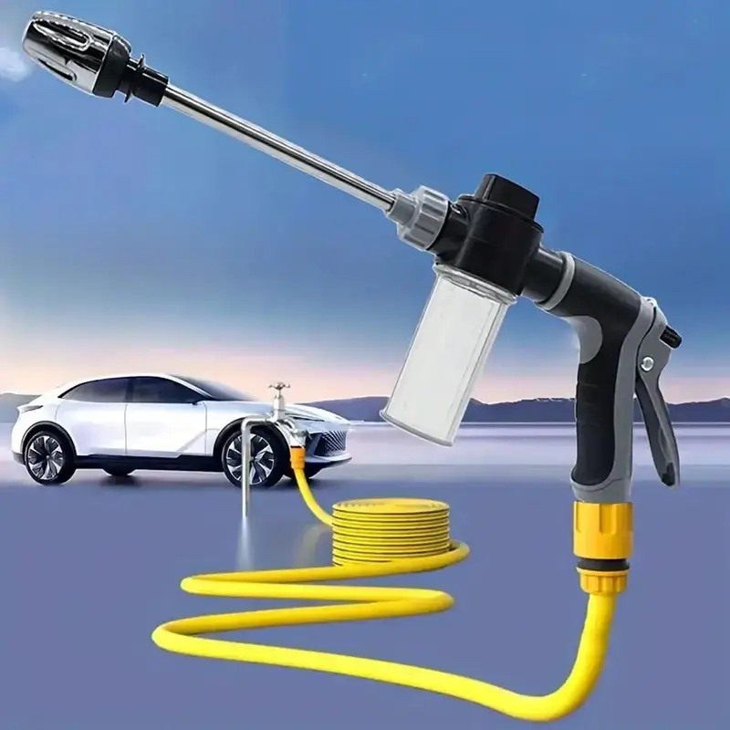 High Pressure Car Wash Sprayer, Adjustable Car Water Sprayer with Copper Head, Multifunctional Garden Hose Nozzle, Car Washin...