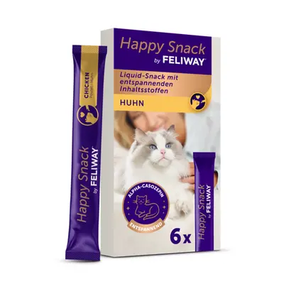 Feliway Happy Snack Chicken Relaxing Effect Cat 6 Sticks of 15g