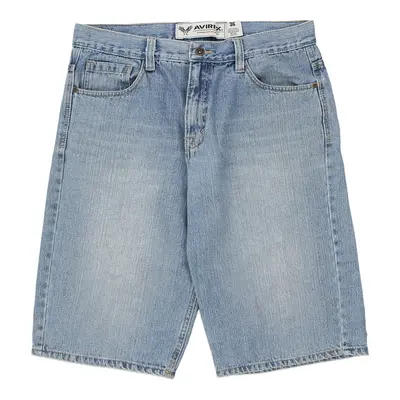 Avirex Denim Shorts - 36W 14L Blue Cotton