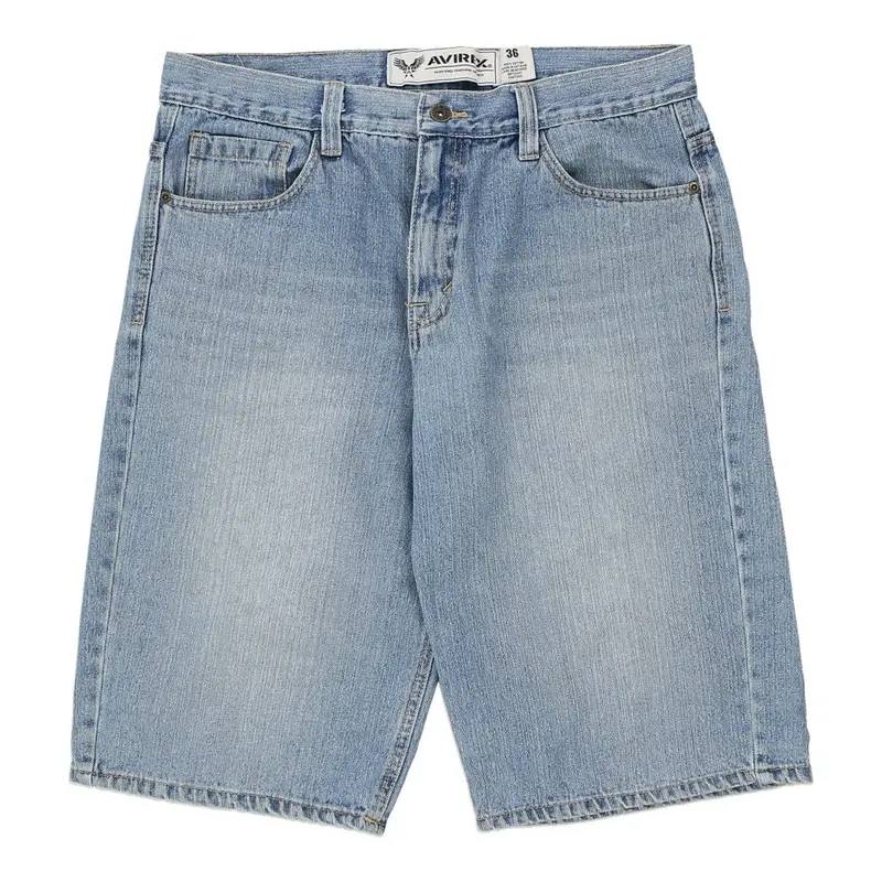 Avirex Denim Shorts - 36W 14L Blue Cotton