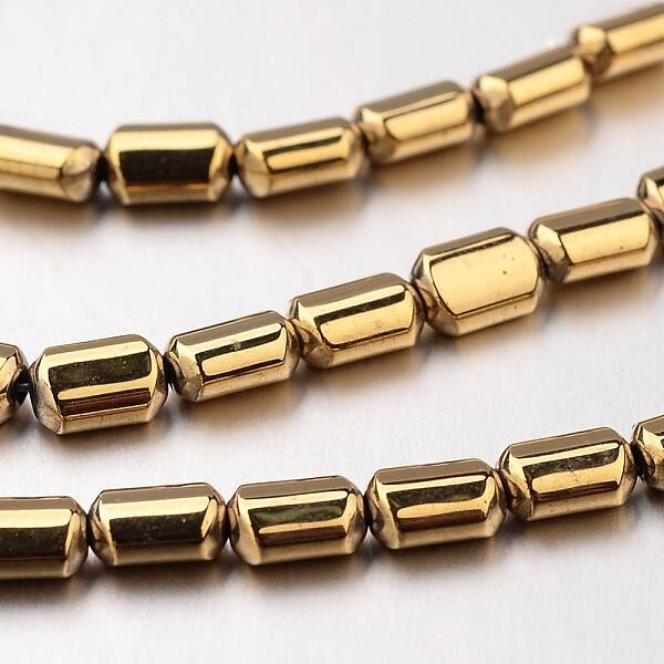 Electroplate Non-magnetic Synthetic Hematite Bead Strands