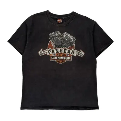 South Dakota Harley Davidson Graphic T-Shirt - Large Black Cotton