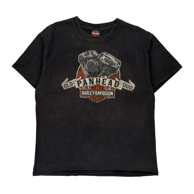 South Dakota Harley Davidson Graphic T-Shirt - Large Black Cotton