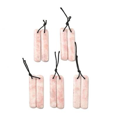 2Pcs Natural Pink Opal Pendants