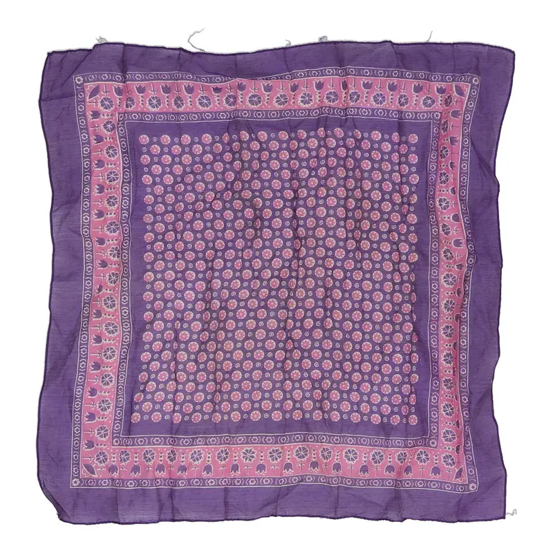 Unbranded Floral Scarf - No Size Purple Polyester