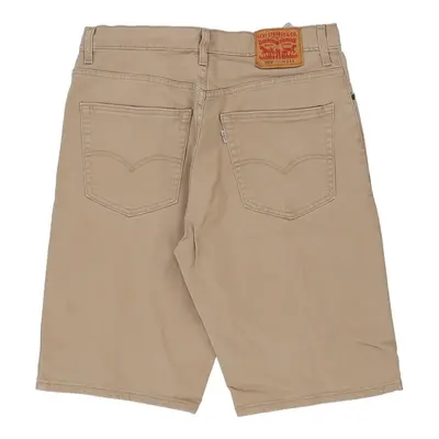 White Tab 569 Levis Denim Shorts - 32W 11L Beige Cotton