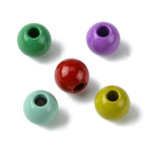Spray Painted 202 Stainless Steel Beads