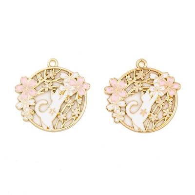 Rack Plating Alloy Enamel Pendants
